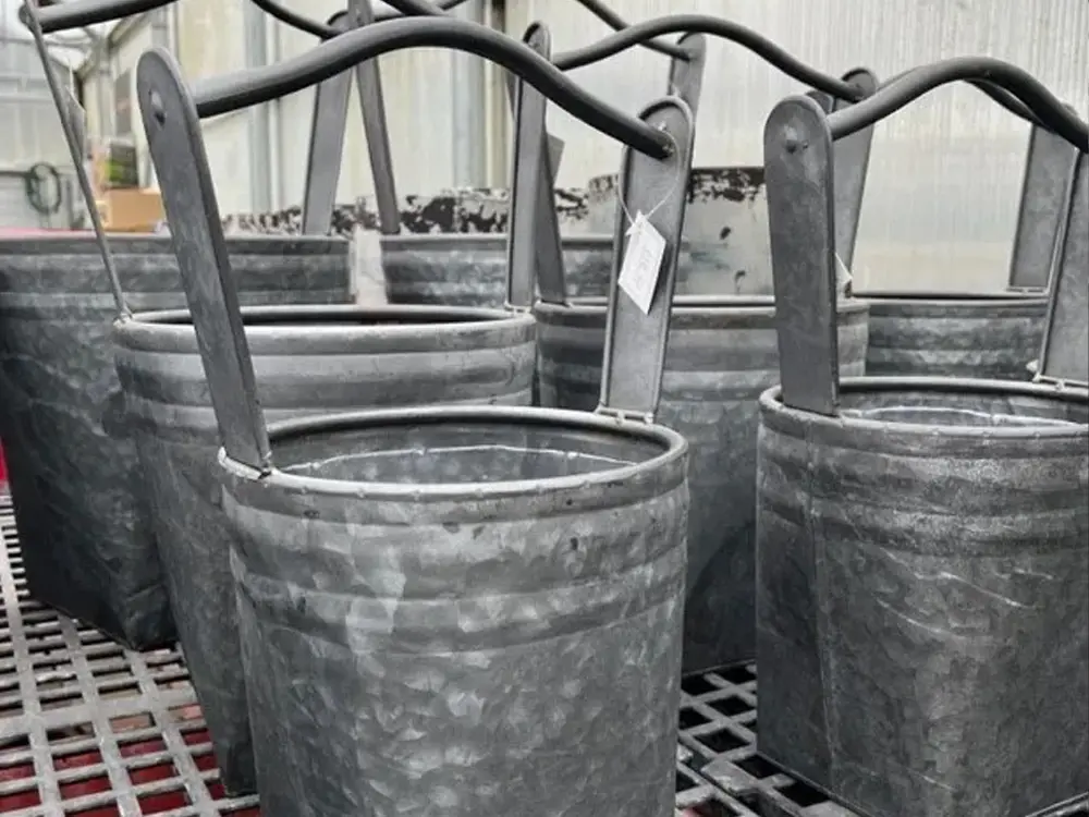 Rustic themed plant pots